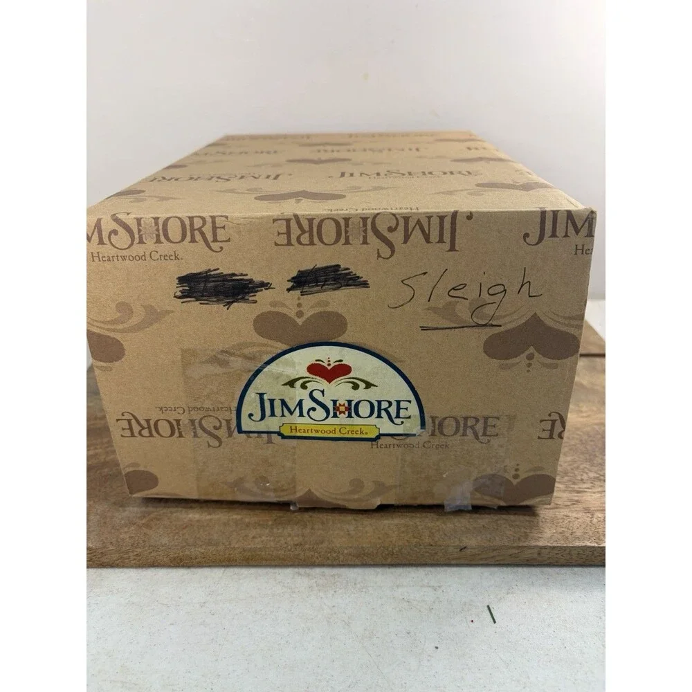 2006 Jim Shore Heartwood Creek Dashing Into The Season Couple in Sleigh W/ Horse